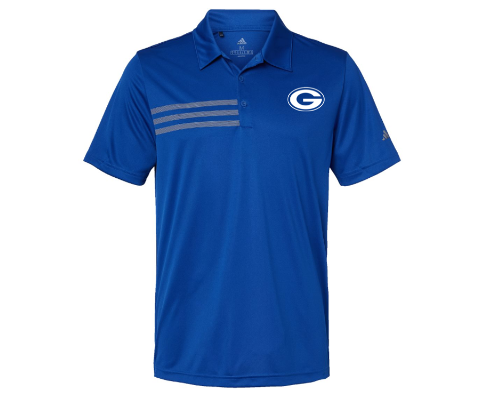Adidas 3 Stripe Chest Polo-Mens