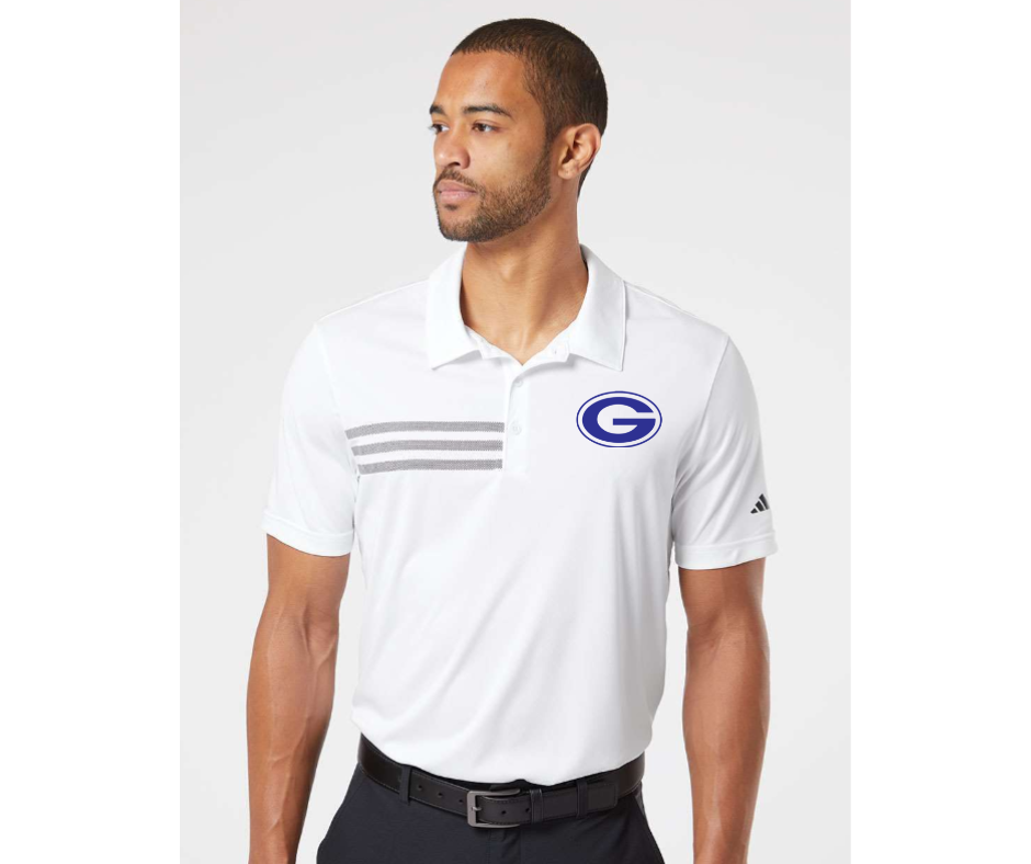 Adidas 3 Stripe Chest Polo-Mens