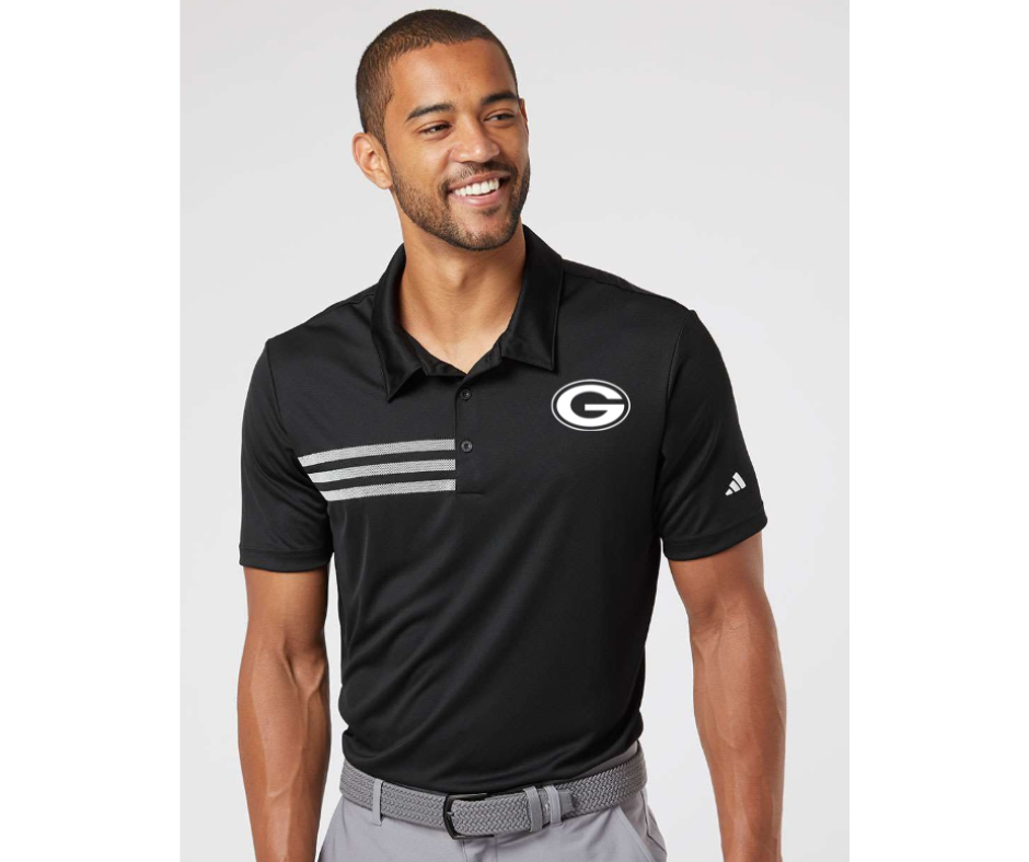 Adidas 3 Stripe Chest Polo-Mens