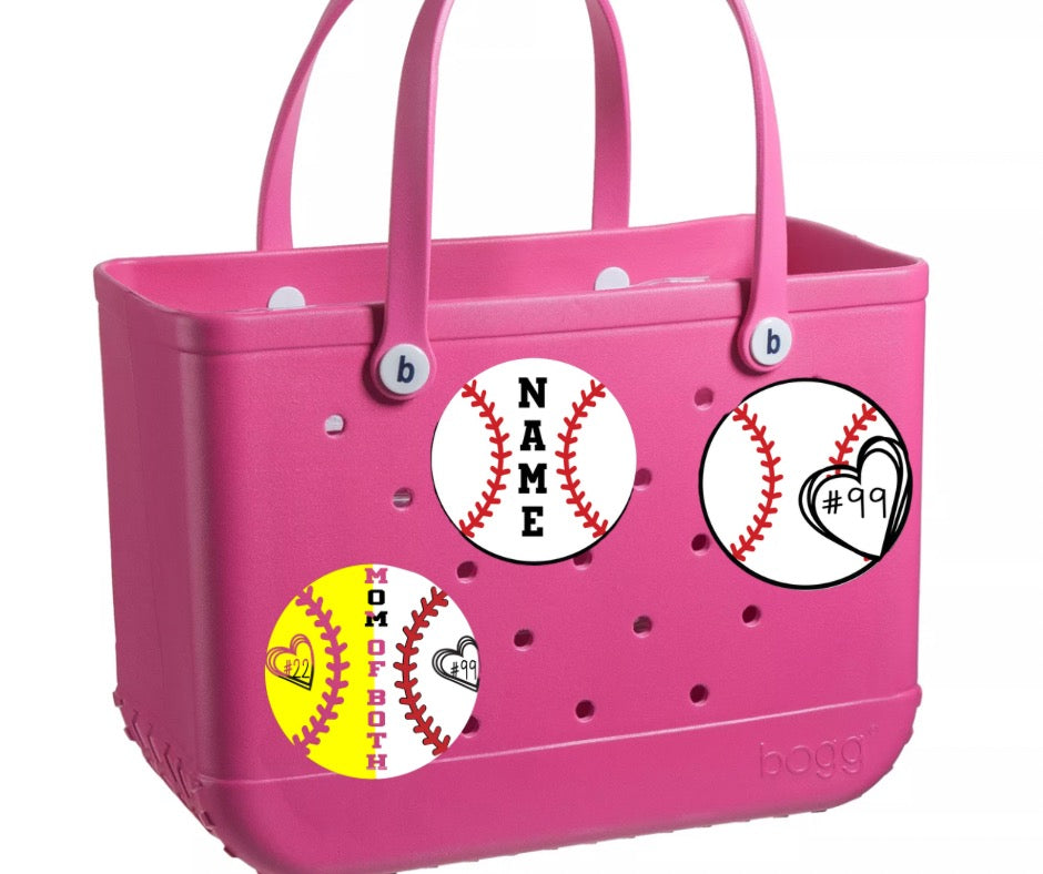 Bogg Bag Charms, Softball, Baseball