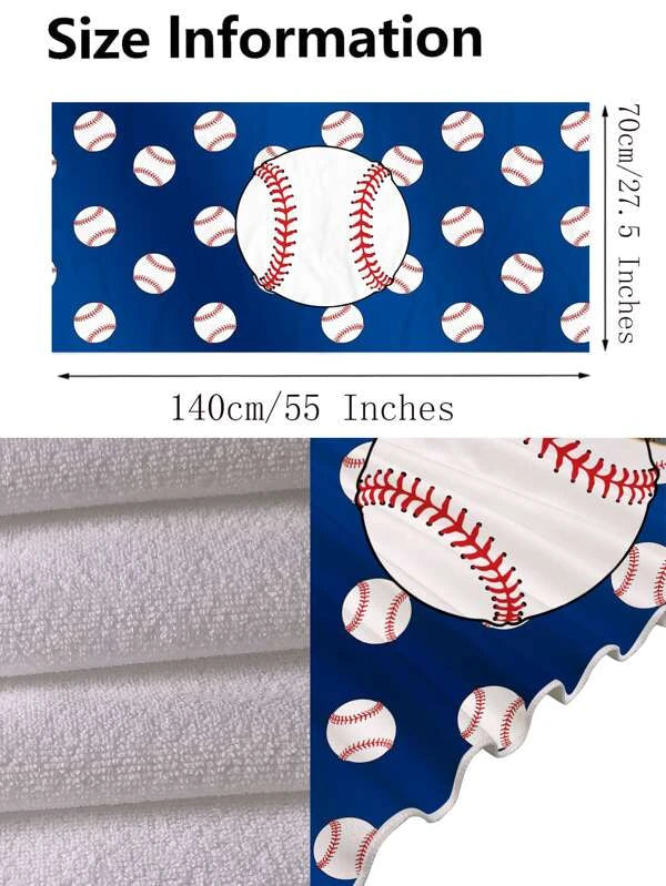 Baseball Pattern Beach Towel | Custom