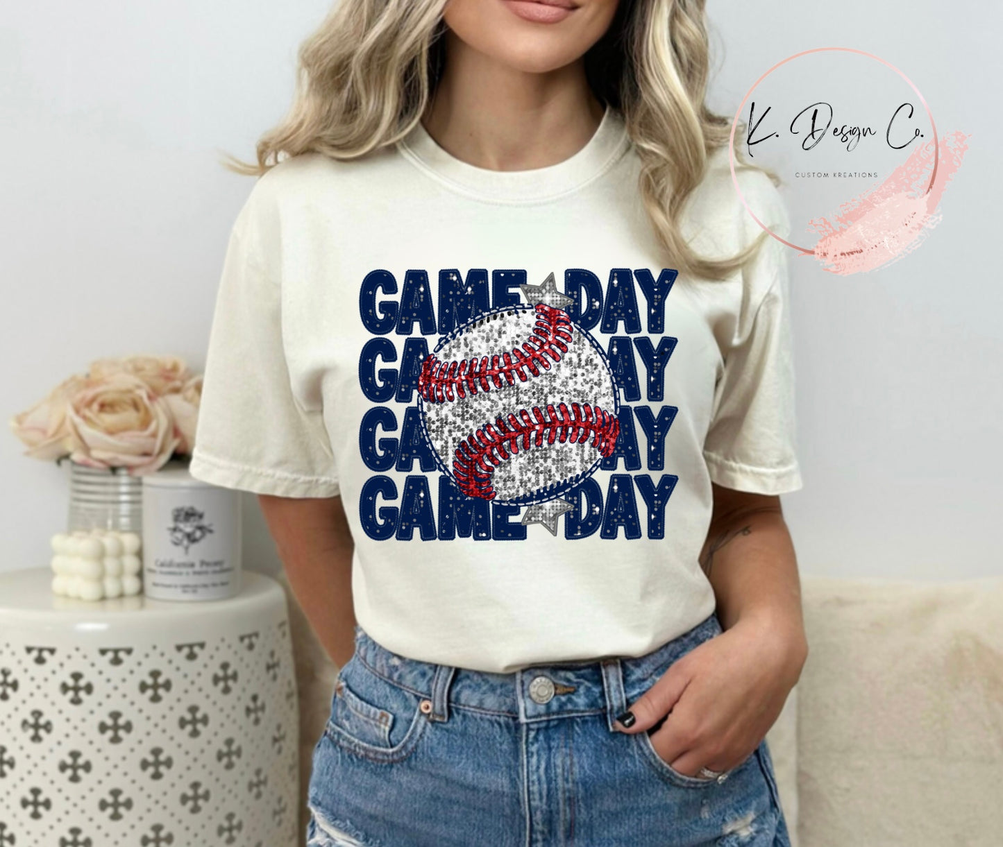 Game Day Glitter Baseball