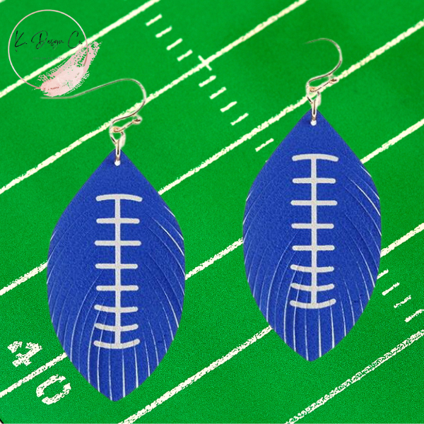 Football Leather Cut Earrings