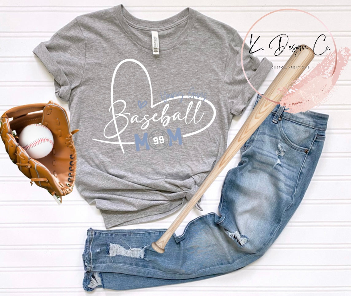 Baseball Mom Heart