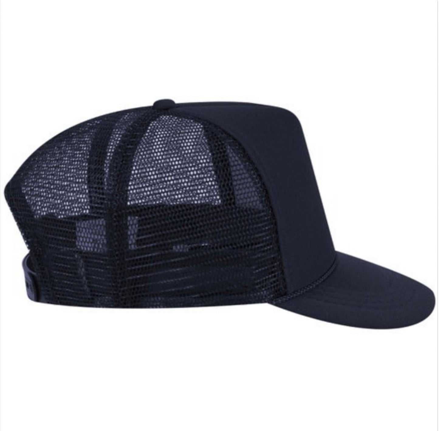 Glitter Young Guns | Faux Embroidery Foam Mesh Back Trucker Hat | Navy