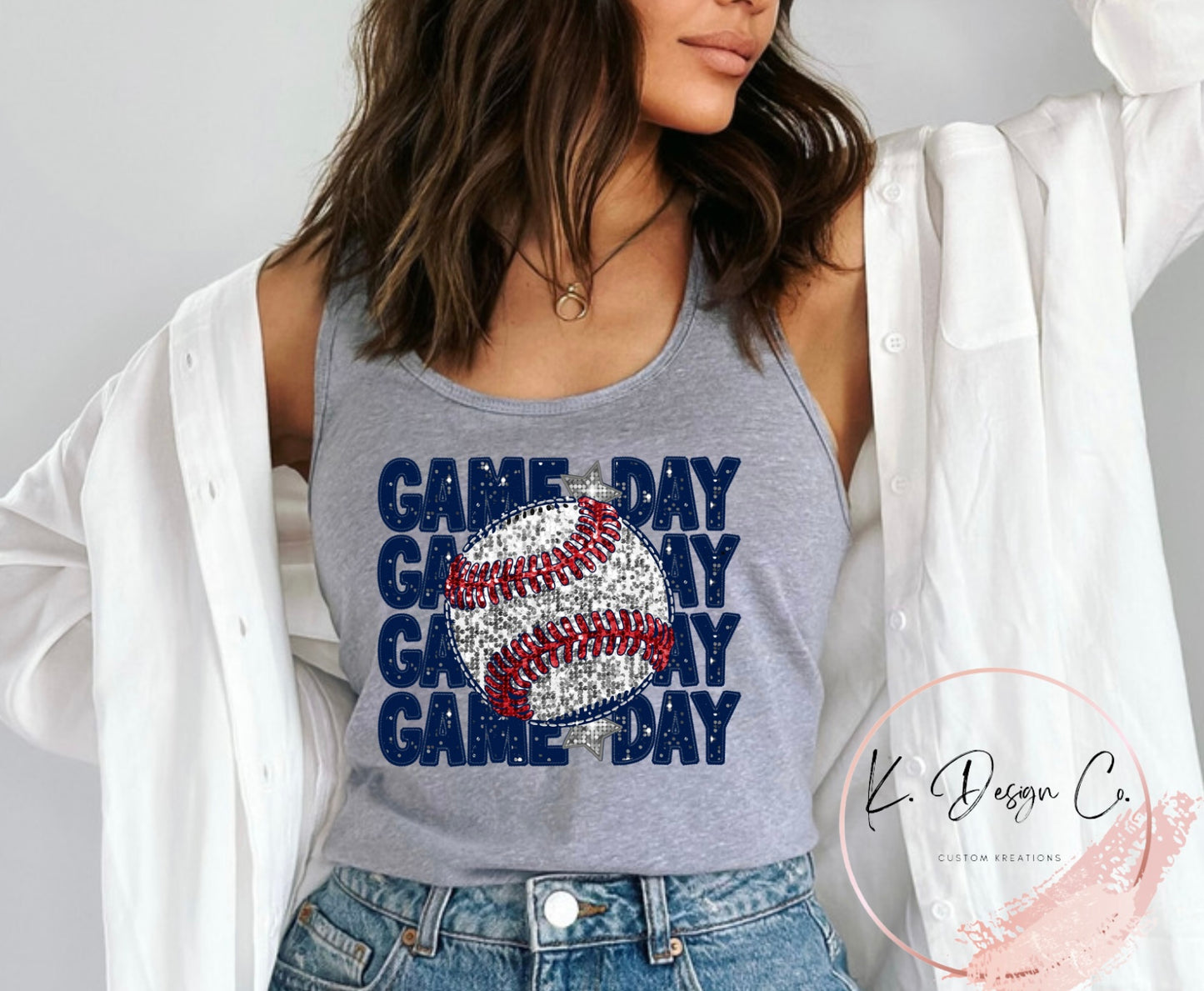 Game Day Glitter Baseball