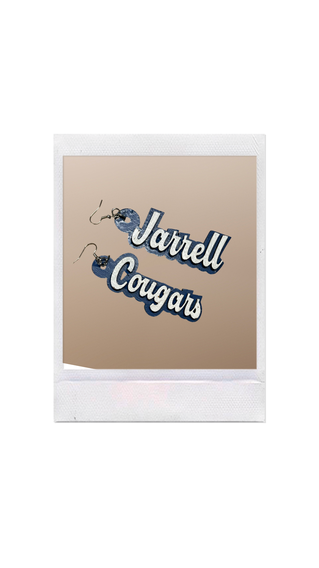 Jarrell Cougar Script Earrings