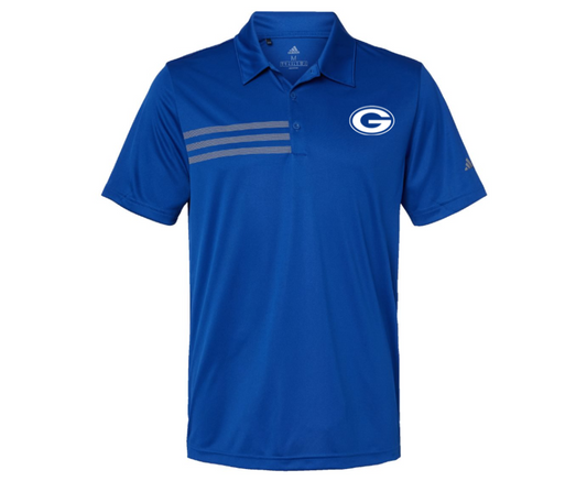 Adidas 3 Stripe Chest Polo-Mens
