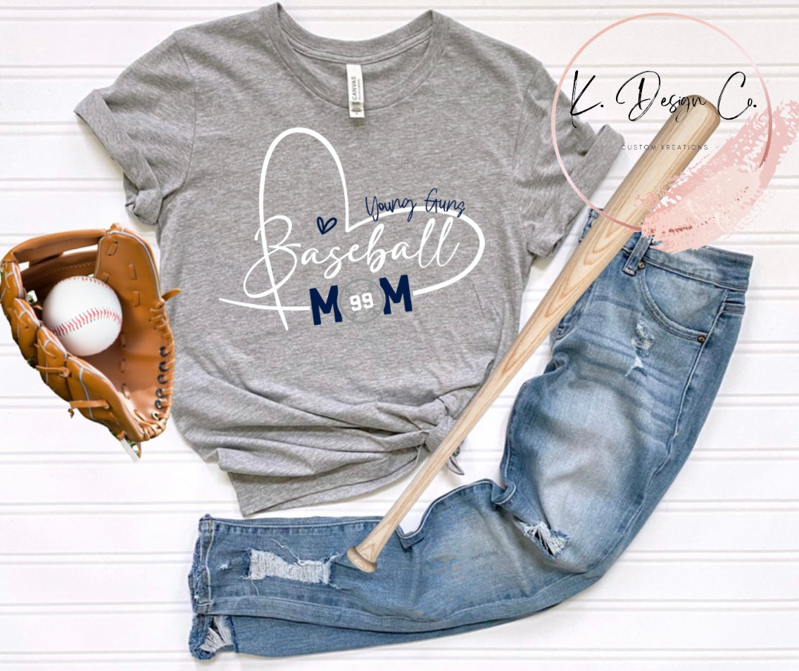 Baseball Mom Heart