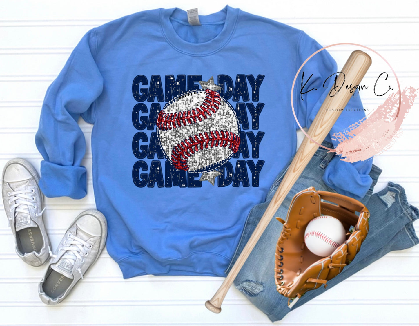 Game Day Glitter Baseball