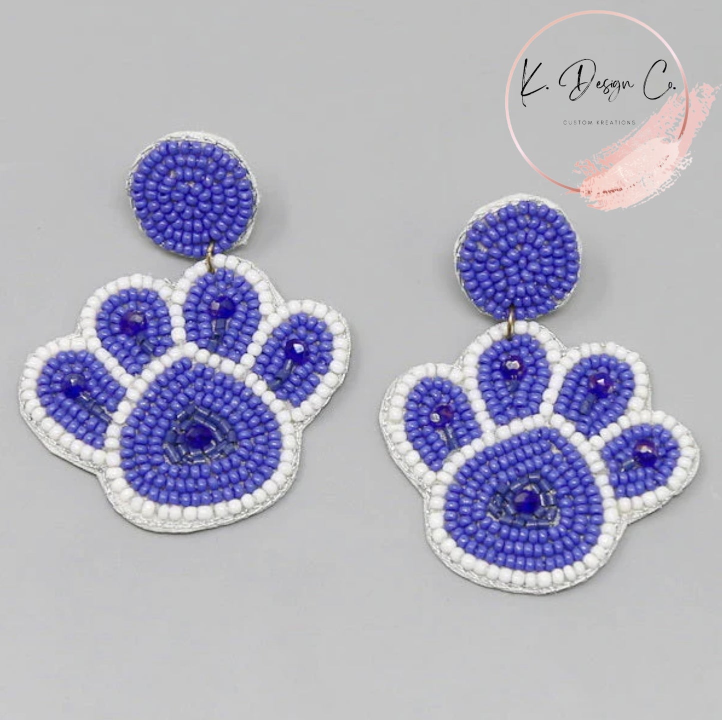 Paw Seed Beaded Earrings