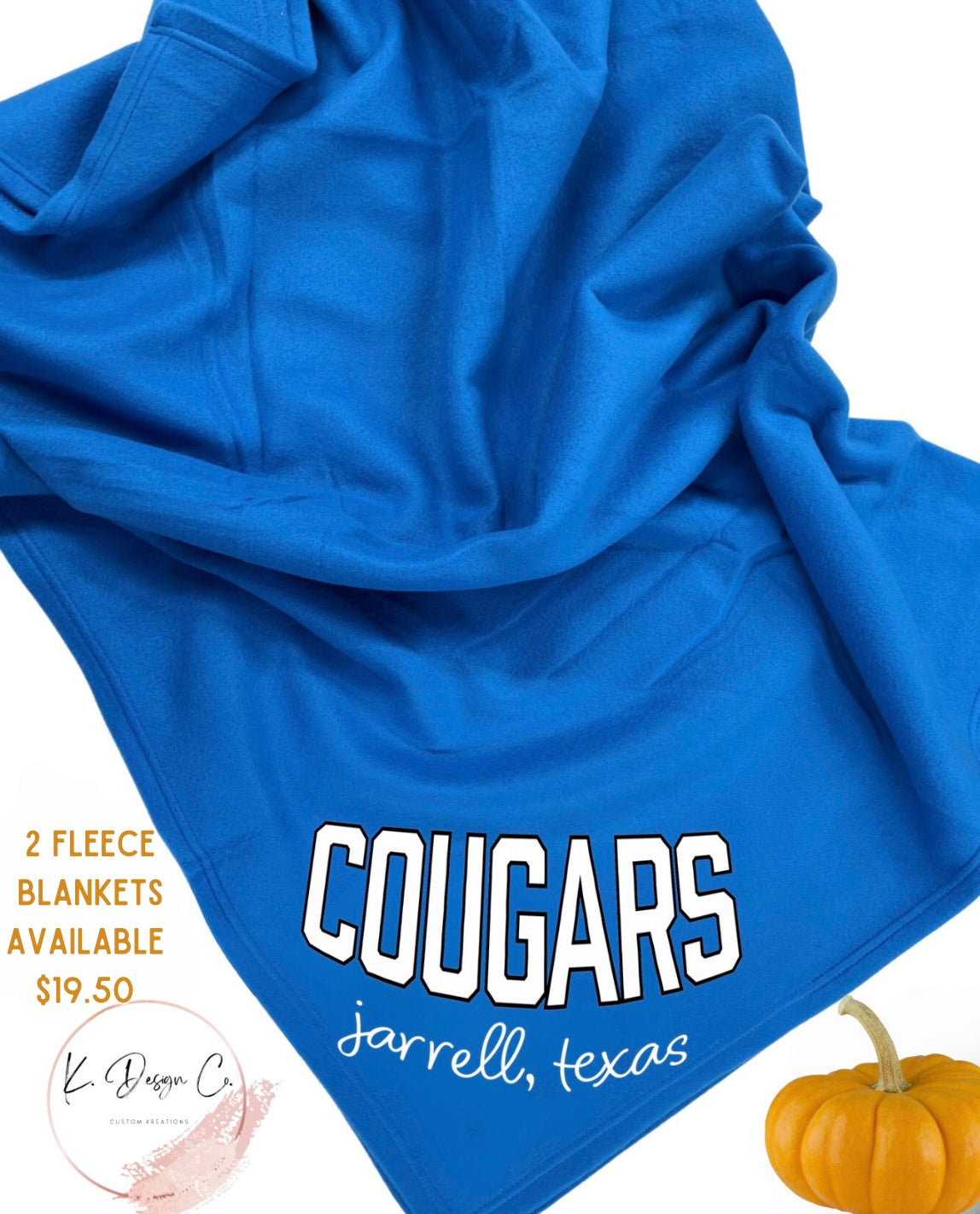 RTS | Cougars Jarrell, Texas | Fleece Blanket