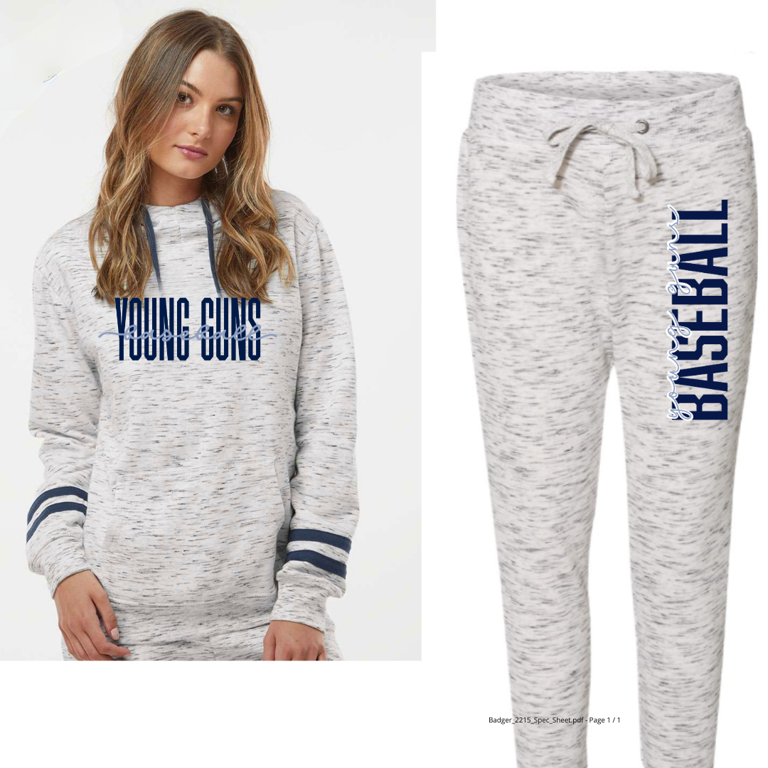 Melange Fleece Sweatshirt & Joggers