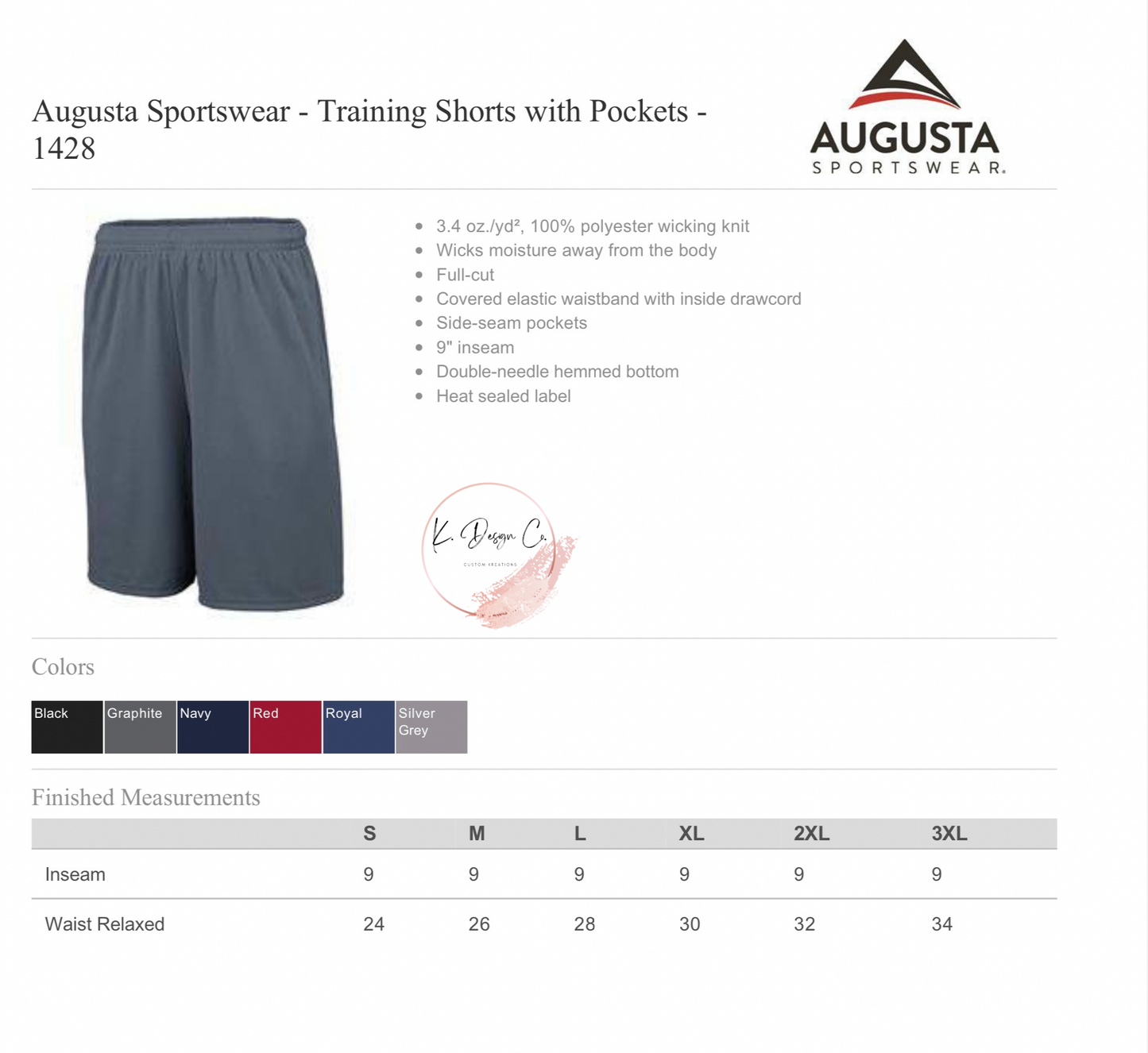 Men’s | Custom Augusta Training Shorts