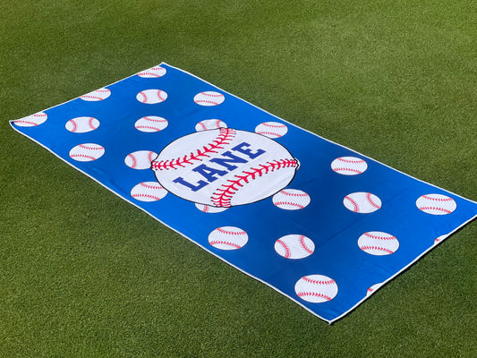 Baseball Pattern Beach Towel | Custom