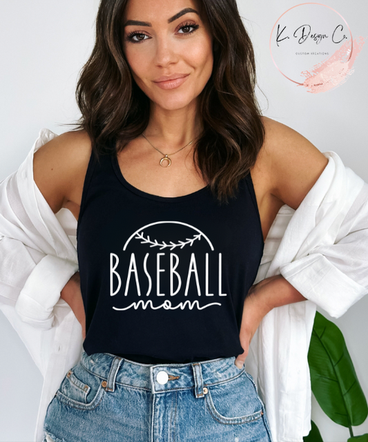 Baseball Mom Cursive