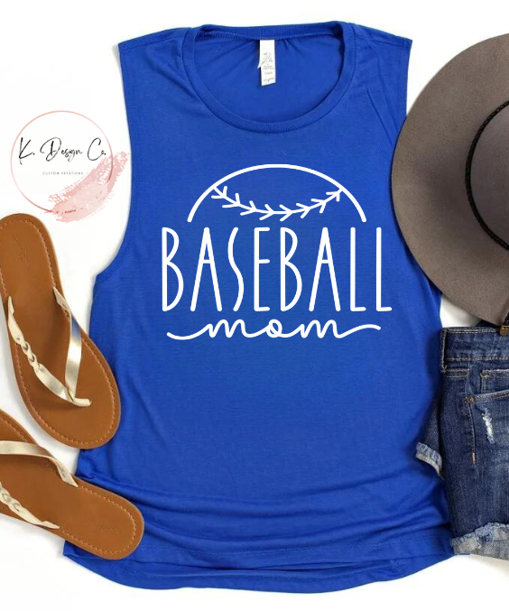 Baseball Mom Cursive