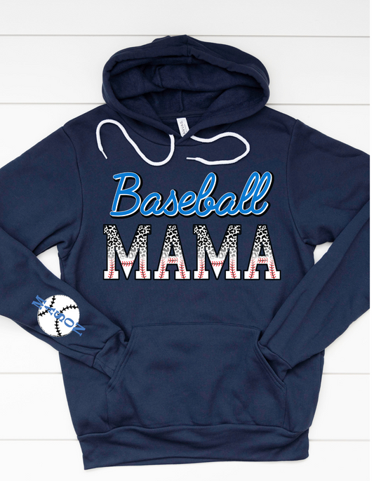 Leopard Print Baseball Mama