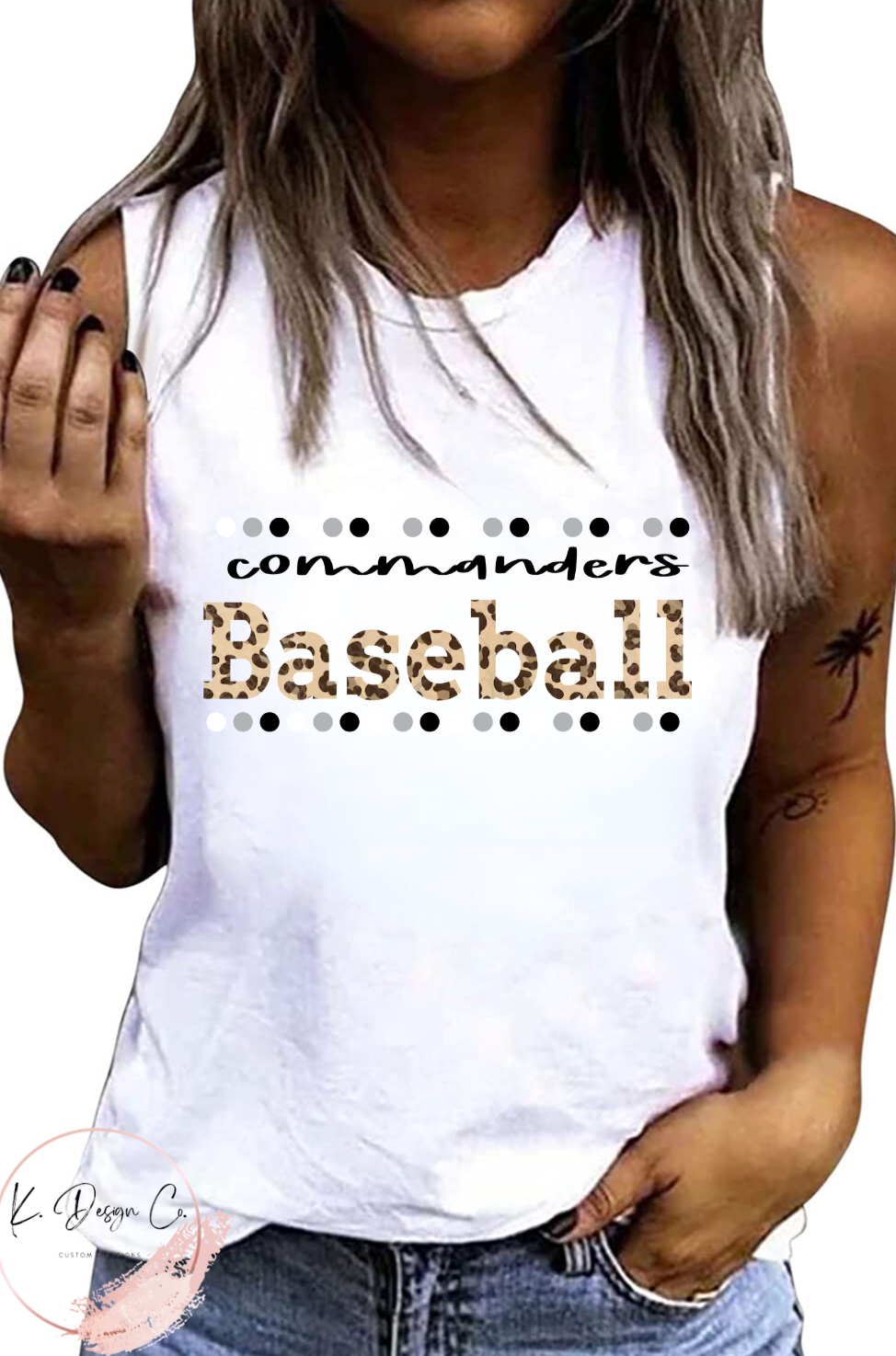 Custom Team Baseball Leopard + Dots | Tank