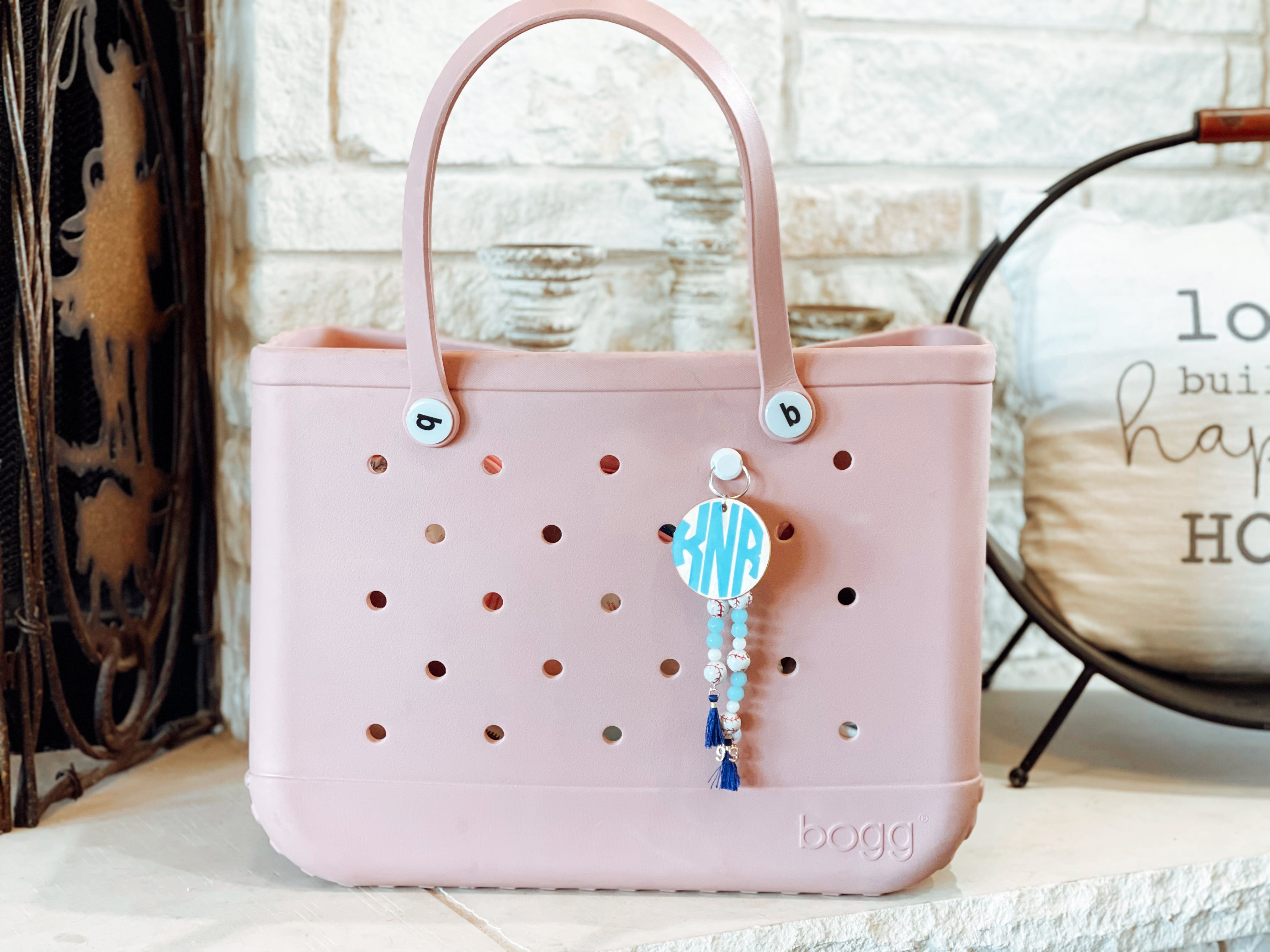 Personalized Initial Bag Charm Bogg Bag Tassel